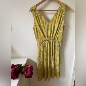 Cynthia Rowley floral yellow sleeveless dress Women's Size Small